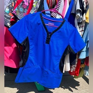 Womens Scrub Top - Blue